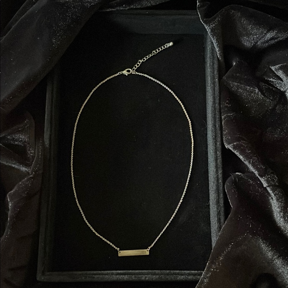 Modern Silver Bar Necklace Minimalist Jewelry